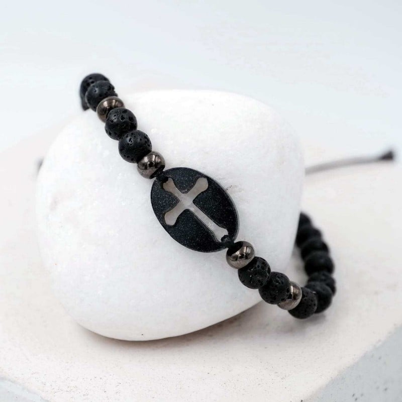 Bracelet for men made of semiprecious beads Men's bracelet made of semiprecious beads and gunmetal parts