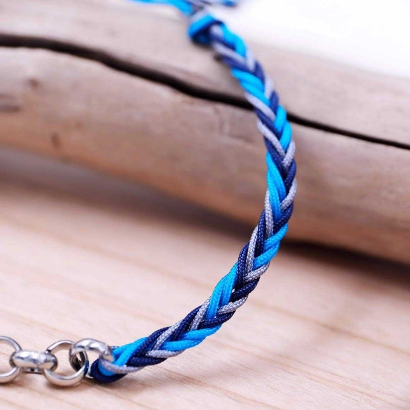 Ανδρικό βραχιόλι με επάργυρα στοιχεία και ξύλινο ταμπελάκι