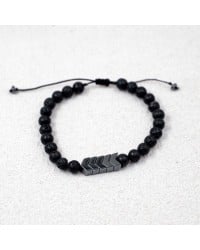 Ανδρικό Βραχιόλι Precious Stones Ανδρικό βραχιόλι με ημιπολύτιμες πέτρες και gunmetal μεταλλικά στοιχεία