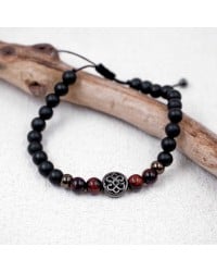 Ανδρικό Βραχιόλι Precious Stones Ανδρικό βραχιόλι με ημιπολύτιμες πέτρες και gunmetal μεταλλικά στοιχεία