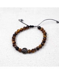 Ανδρικό Βραχιόλι Precious Stones Ανδρικό βραχιόλι με ημιπολύτιμες πέτρες και gunmetal μεταλλικά στοιχεία