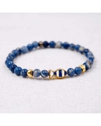Βραχιόλι Unisex Precious Stones Bραχιόλι unisex με ημιπολύτιμες πέτρες και επίχρυσα μεταλλικά στοιχεία