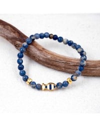 Βραχιόλι Unisex Precious Stones Bραχιόλι unisex με ημιπολύτιμες πέτρες και επίχρυσα μεταλλικά στοιχεία