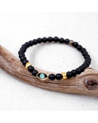 Βραχιόλι Unisex Precious Stones Bραχιόλι unisex με ημιπολύτιμες πέτρες και επίχρυσα μεταλλικά στοιχεία