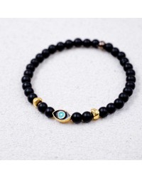 Βραχιόλι Unisex Precious Stones Bραχιόλι unisex με ημιπολύτιμες πέτρες και επίχρυσα μεταλλικά στοιχεία