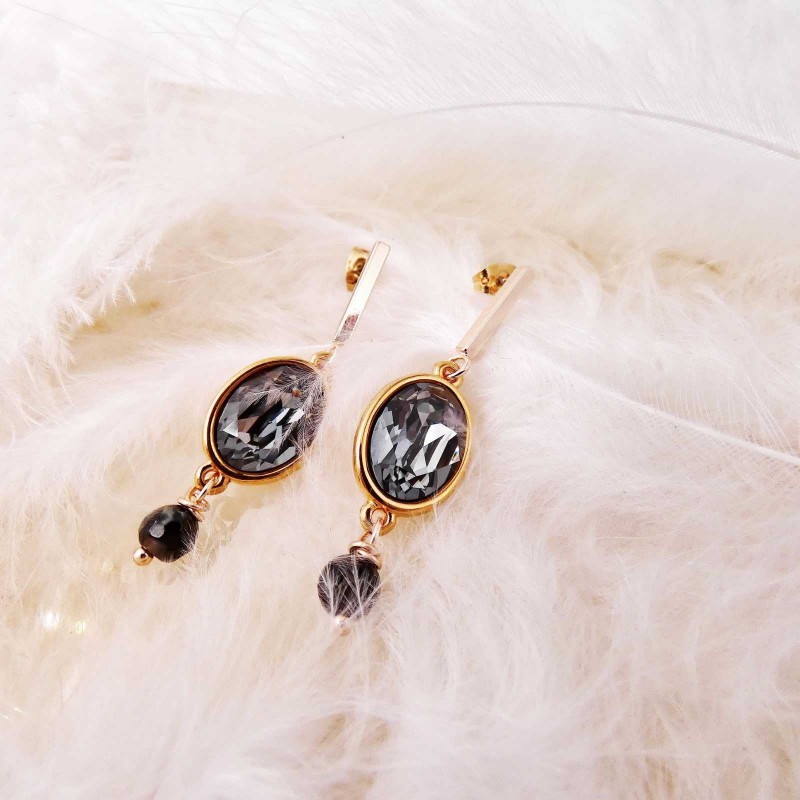 Earrings with Austrian crystals 