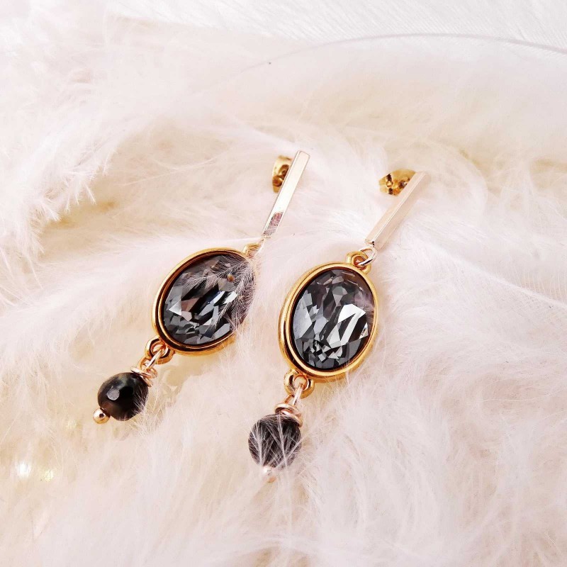 Earrings with Austrian crystals 