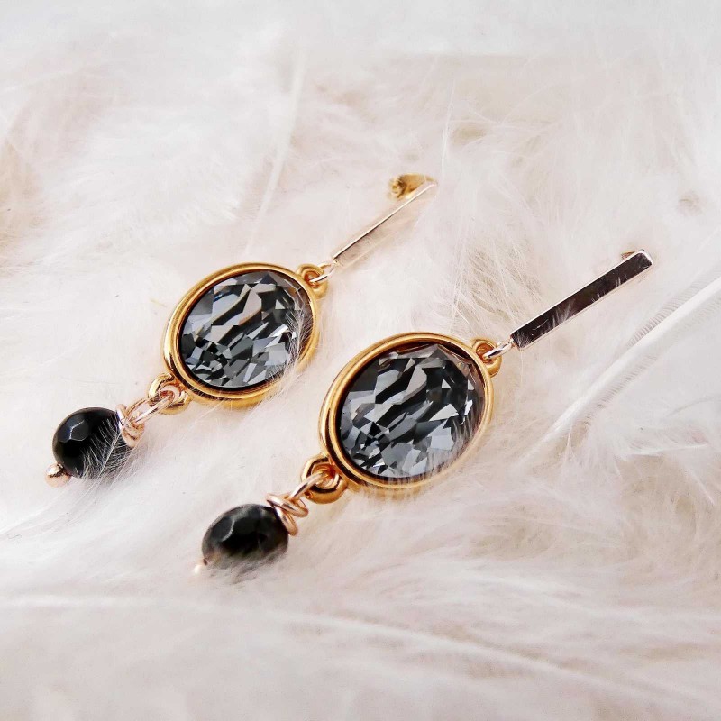 Earrings with Austrian crystals 