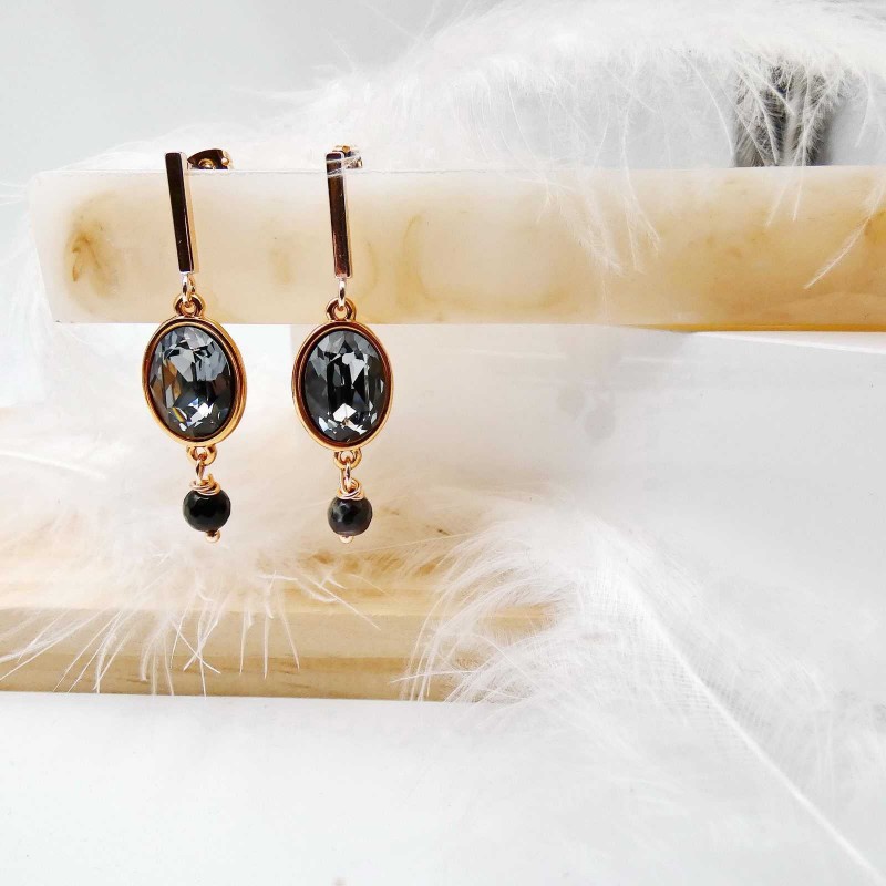 Earrings with Austrian crystals 