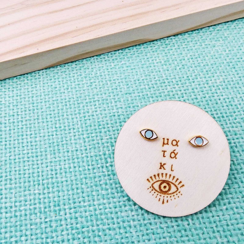 "It's all Greek to me" evil eye Earrings "It's all Greek to me" evil eye Earrings