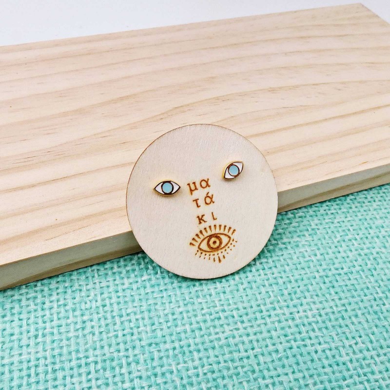 "It's all Greek to me" evil eye Earrings "It's all Greek to me" evil eye Earrings