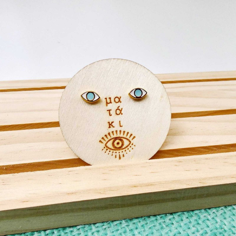 "It's all Greek to me" evil eye Earrings "It's all Greek to me" evil eye Earrings