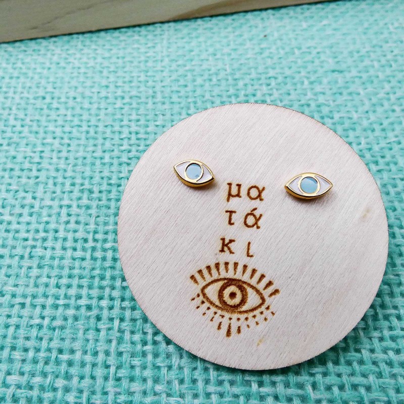 "It's all Greek to me" evil eye Earrings "It's all Greek to me" evil eye Earrings