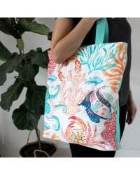 Τσάντα Coral Sea Shopper Τσάντα shopper Coral διακοσμημένη με πούλιες και χάντρες