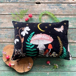 Μαξιλάρι Forage Black Velvet με κέντημα