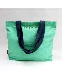 Τσάντα tote Frida Kahlo tropical διακοσμημένη με πούλιες και χάντρες
