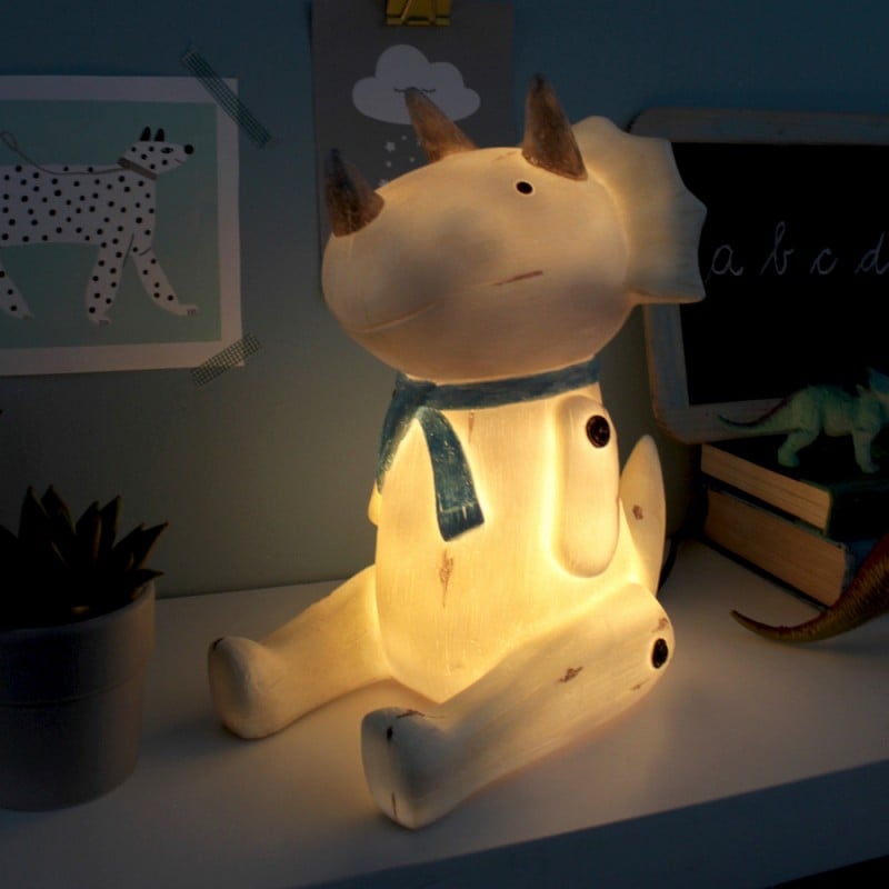 Φωτιστικό Wood Effect Cute Sitting Triceratops Φωτιστικό Wood Effect Cute Sitting Triceratops