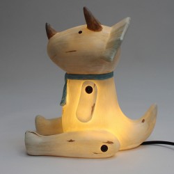 Φωτιστικό Wood Effect Cute Sitting Triceratops