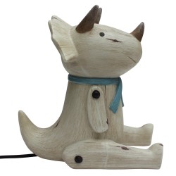 Φωτιστικό Wood Effect Cute Sitting Triceratops