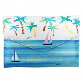 By The Sea Palm Travel Wallet 