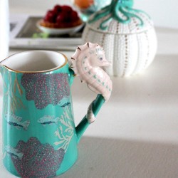Coral Seahorse Jug made of porcelain by House of Disaster 