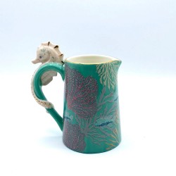 Coral Seahorse Jug made of porcelain by House of Disaster 