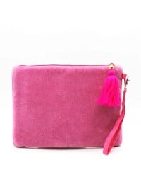 Τσαντάκι Clutch Posy Yellow από μαλακό βελούδο κεντημένο με φλοράλ παραστάσεις Τσαντάκι Clutch Posy Yellow από μαλακό βελούδο κεντημένο με φλοράλ παραστάσεις
