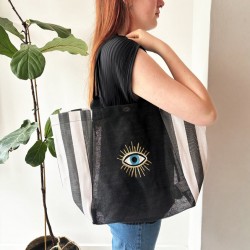 Τσάντα Shopper Glimmer Eye από ανακυκλωμένο είδος λινάτσας
