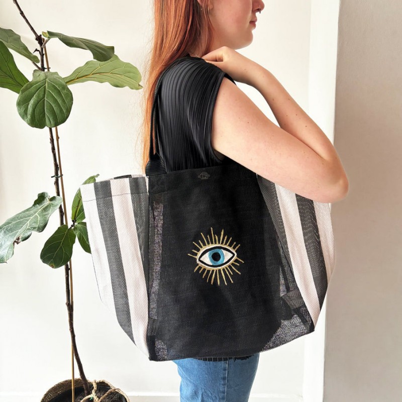 Τσάντα Shopper Glimmer Eye Τσάντα Shopper Glimmer Eye από ανακυκλωμένο είδος λινάτσας