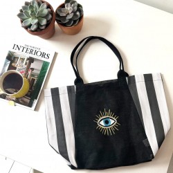 Τσάντα Shopper Glimmer Eye από ανακυκλωμένο είδος λινάτσας