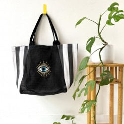 Τσάντα Shopper Glimmer Eye από ανακυκλωμένο είδος λινάτσας