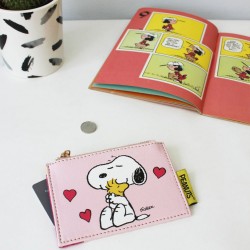 Μικρό πορτοφόλι Peanuts με φερμουάρ και 4 υποδοχές για κάρτες 