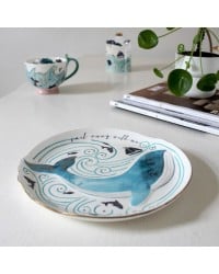 Πορσελάνινη Πιατέλα φάλαινα By The Sea Πιατέλα By The Sea Disaster Designs από πορσελάνη