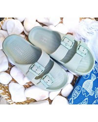 Σαγιονάρες Ocean Addict σε Mint Green χρώμα με δυο φάσες Σαγιονάρες Ocean Addict Mint Green με Κούμπωμα