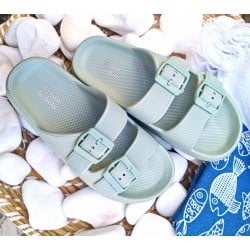 Σαγιονάρες Ocean Addict Mint Green με Κούμπωμα