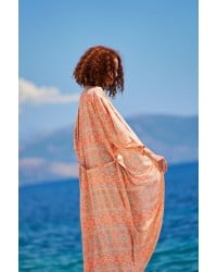 Μακρύ καφτάνι-κιμονό KOKKOSAMMOU Crete Μακρύ καφτάνι-κιμονό KOKKOSAMMOU Crete από 100% βισκόζη