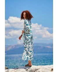 Μακρύ καφτάνι-κιμονό KOKKOSAMMOU Amorgos Μακρύ καφτάνι-κιμονό KOKKOSAMMOU Amorgos από 100% βισκόζη
