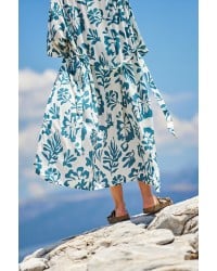 Μακρύ καφτάνι-κιμονό KOKKOSAMMOU Amorgos Μακρύ καφτάνι-κιμονό KOKKOSAMMOU Amorgos από 100% βισκόζη