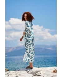 Μακρύ καφτάνι-κιμονό KOKKOSAMMOU Amorgos Μακρύ καφτάνι-κιμονό KOKKOSAMMOU Amorgos από 100% βισκόζη