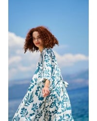 Μακρύ καφτάνι-κιμονό KOKKOSAMMOU Amorgos Μακρύ καφτάνι-κιμονό KOKKOSAMMOU Amorgos από 100% βισκόζη