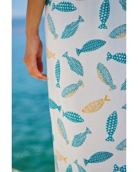 Μακρύ καφτάνι-φόρεμα KOKKOSAMMOU Little Fish Μακρύ καφτάνι-φόρεμα KOKKOSAMMOU Little Fish από 100% βισκόζη