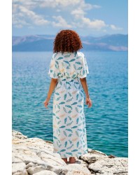 Μακρύ καφτάνι-φόρεμα KOKKOSAMMOU Little Fish Μακρύ καφτάνι-φόρεμα KOKKOSAMMOU Little Fish από 100% βισκόζη