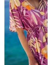Μακρύ καφτάνι-φόρεμα KOKKOSAMMOU Peach Fuzz in Purple Μακρύ καφτάνι-φόρεμα KOKKOSAMMOU Peach Fuzz in Purple από 100% βισκόζη