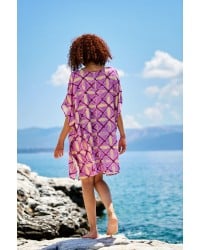 Κοντό καφτάνι Flowy Corfu KOKKOSAMMOU Κοντό καφτάνι Flowy Corfu KOKKOSAMMOU από 100% βισκόζη