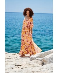 Μακρύ καφτάνι KOKKOSAMMOU Naxos Μακρύ καφτάνι KOKKOSAMMOU Naxos από 100% βισκόζη