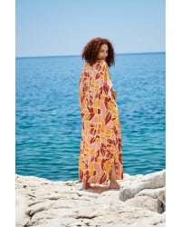 Μακρύ καφτάνι KOKKOSAMMOU Naxos Μακρύ καφτάνι KOKKOSAMMOU Naxos από 100% βισκόζη