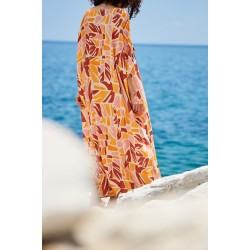 Μακρύ καφτάνι KOKKOSAMMOU Naxos από 100% βισκόζη