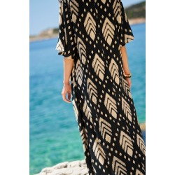 Μακρύ καφτάνι KOKKOSAMMOU Samothraki από 100% βισκόζη