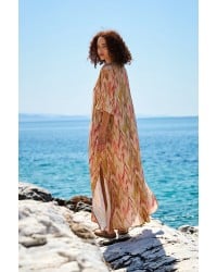 Μακρύ καφτάνι KOKKOSAMMOU Antiparos Μακρύ καφτάνι KOKKOSAMMOU Antiparos από 100% βισκόζη