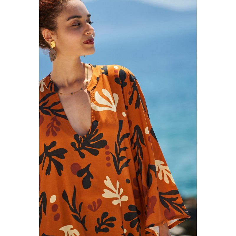 Κοντό Καφτάνι Boho KOKKOSAMMOU Africa Κοντό Καφτάνι Boho KOKKOSAMMOU Africa